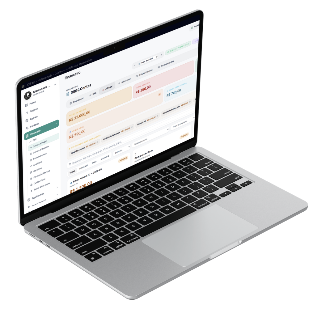 Calctto — Financeiro em ação no macOS